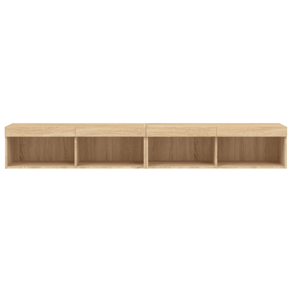 Έπιπλα Τηλεόρασης με LED 2 τεμ. Sonoma Δρυς 100 x 30 x 30 εκ. - Pakobazaar