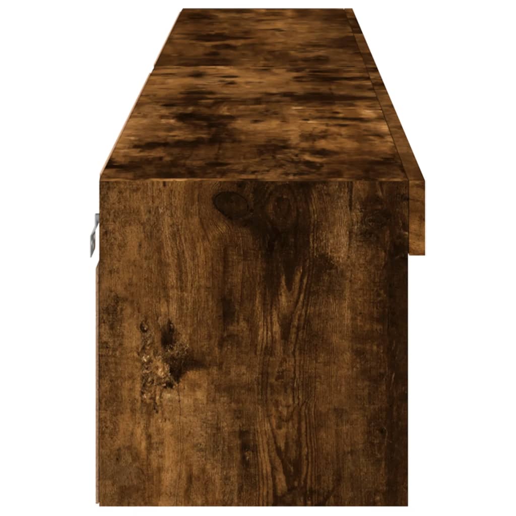 Έπιπλα Τηλεόρασης με LED 2 τεμ. Καπνιστή Δρυς 100 x 30 x 30 εκ. - Pakobazaar