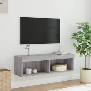 Έπιπλο Τηλεόρασης με LED Γκρι Sonoma 100x30x30 εκ. - Pakobazaar