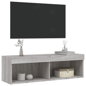 Έπιπλο Τηλεόρασης με LED Γκρι Sonoma 100x30x30 εκ. - Pakobazaar