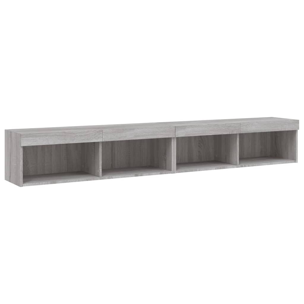 Έπιπλα Τηλεόρασης με LED 2 τεμ. Γκρι Sonoma 100 x 30 x 30 εκ. - Pakobazaar