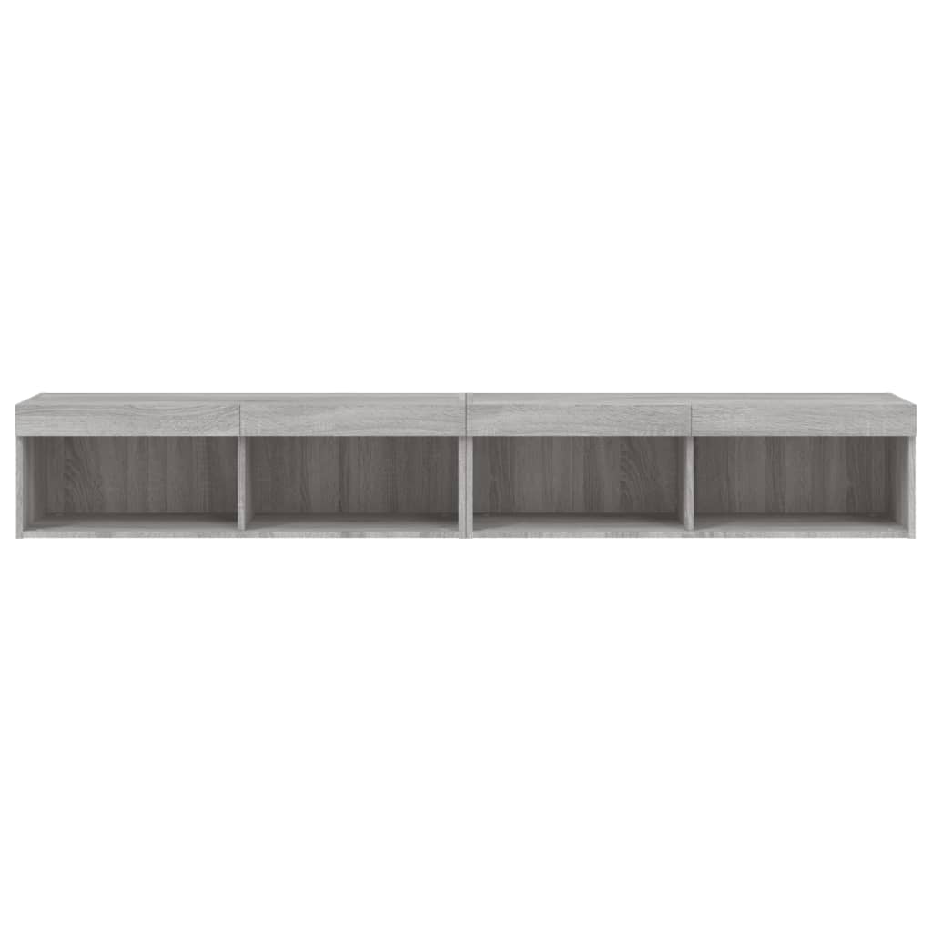 Έπιπλα Τηλεόρασης με LED 2 τεμ. Γκρι Sonoma 100 x 30 x 30 εκ. - Pakobazaar