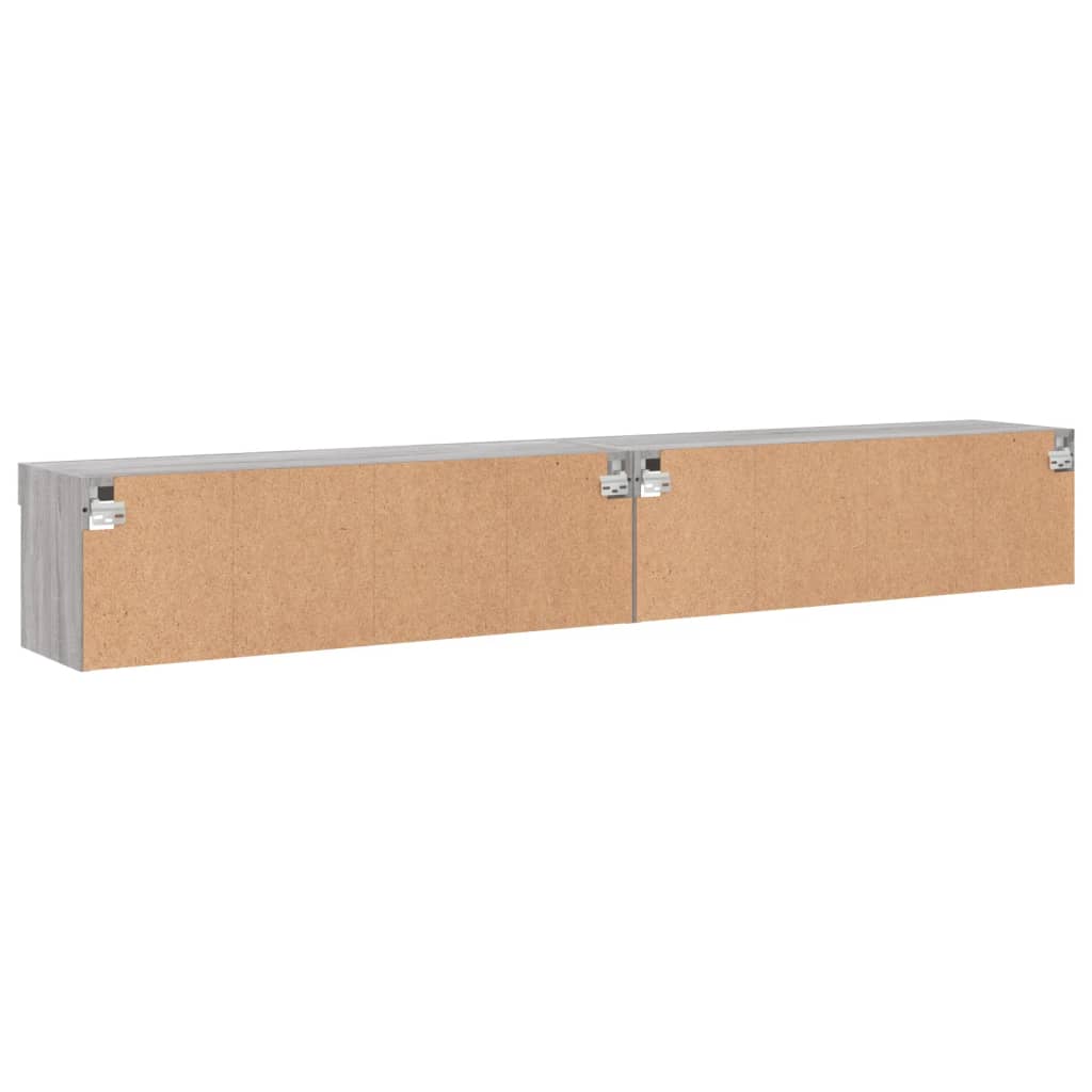 Έπιπλα Τηλεόρασης με LED 2 τεμ. Γκρι Sonoma 100 x 30 x 30 εκ. - Pakobazaar