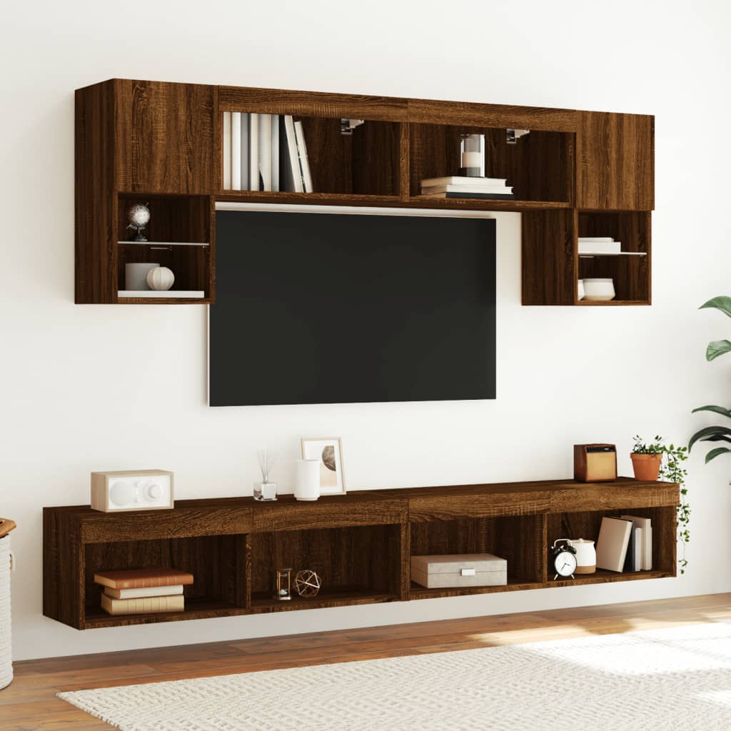Έπιπλο Τηλεόρασης με LED Καφέ Δρυς 100 x 30 x 30 εκ. - Pakobazaar