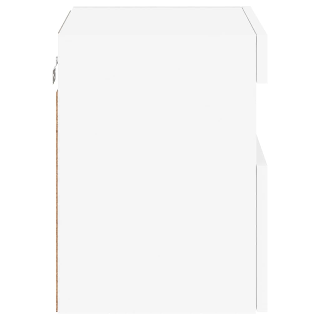 Έπιπλο Τοίχου Τηλεόρασης με LED Λευκό 40x30x40 εκ. - Pakobazaar