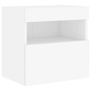 Έπιπλα Τοίχου Τηλεόρασης με LED 2 Τεμ. Λευκά 40x30x40 εκ. - Pakobazaar