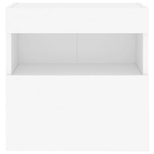 Έπιπλα Τοίχου Τηλεόρασης με LED 2 Τεμ. Λευκά 40x30x40 εκ. - Pakobazaar