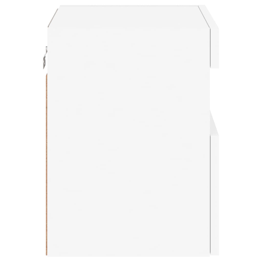 Έπιπλα Τοίχου Τηλεόρασης με LED 2 Τεμ. Λευκά 40x30x40 εκ. - Pakobazaar