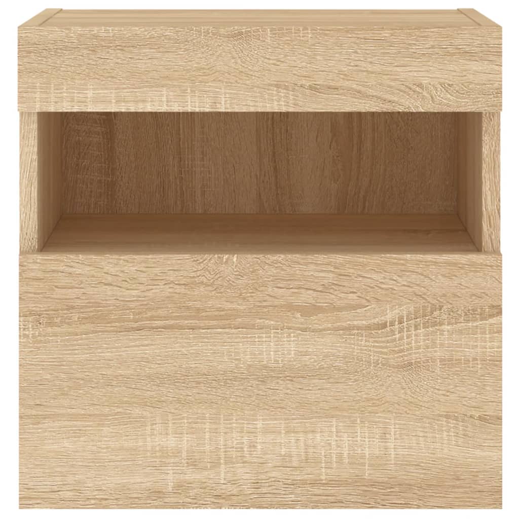 Έπιπλο Τοίχου Τηλεόρασης με LED Sonoma Δρυς 40x30x40 εκ. - Pakobazaar