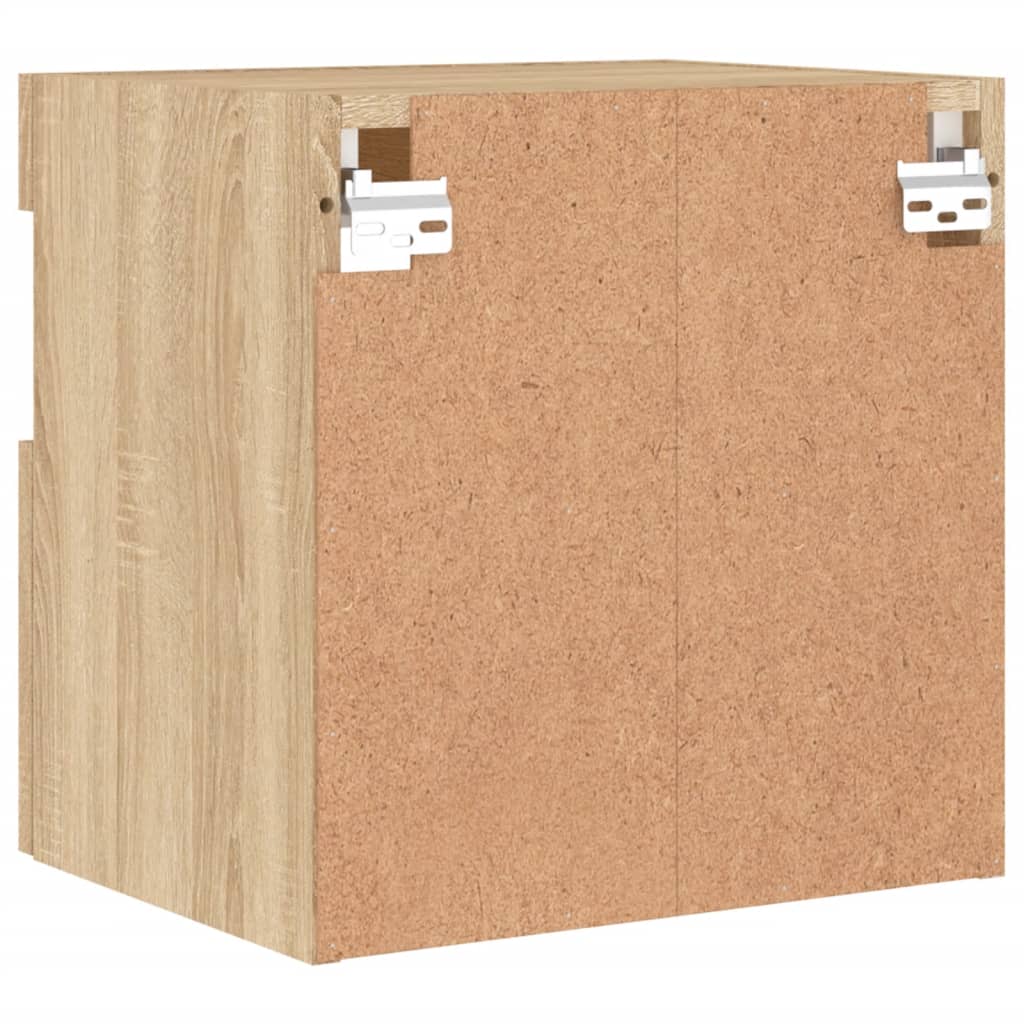 Έπιπλο Τοίχου Τηλεόρασης με LED Sonoma Δρυς 40x30x40 εκ. - Pakobazaar