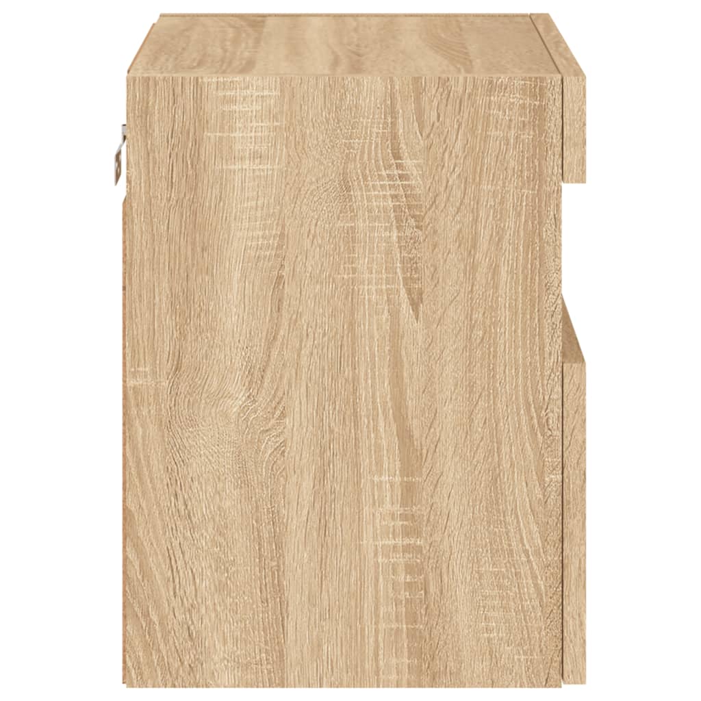 Έπιπλα Τοίχου Τηλ. με LED 2 Τεμ. Sonoma Δρυς 40x30x40 εκ. - Pakobazaar