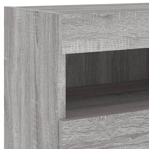 Έπιπλο Τοίχου Τηλεόρασης με LED Γκρι Sonoma 40x30x40 εκ. - Pakobazaar