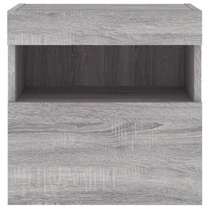 Έπιπλο Τοίχου Τηλεόρασης με LED Γκρι Sonoma 40x30x40 εκ. - Pakobazaar