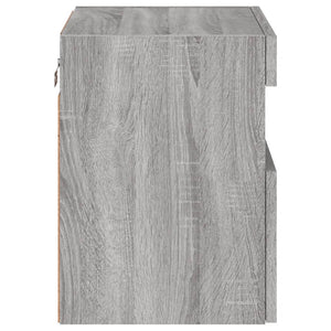 Έπιπλα Τοίχου Τηλ. με LED 2 Τεμ. Γκρι Sonoma 40x30x40 εκ.