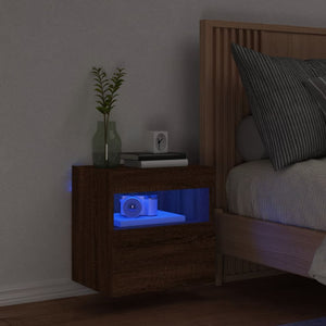Έπιπλο Τοίχου Τηλεόρασης με LED Καφέ Δρυς 40x30x40 εκ. - Pakobazaar