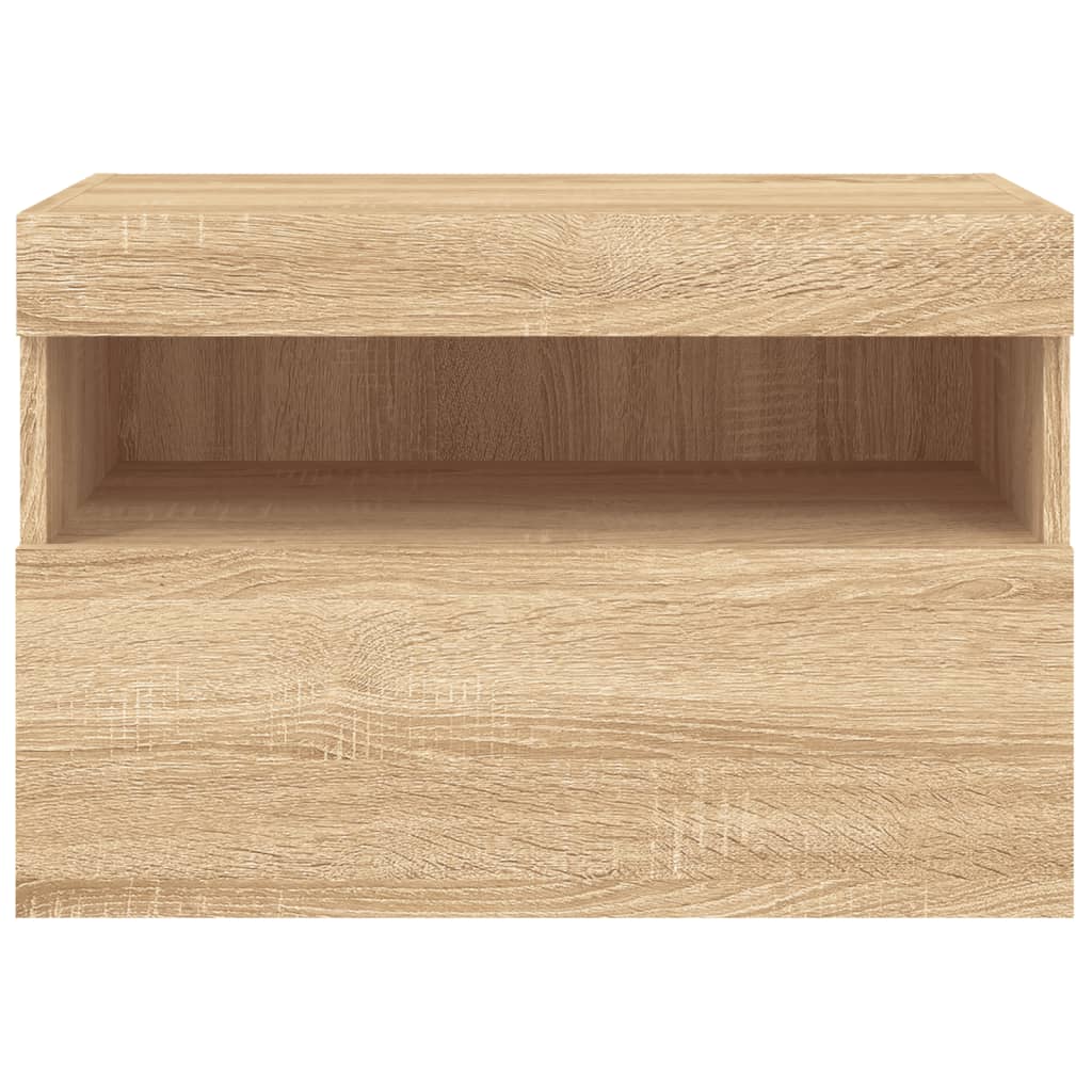 Έπιπλο Τοίχου Τηλεόρασης με LED Sonoma Δρυς 60x30x40 εκ. - Pakobazaar