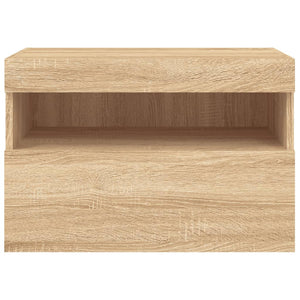 Έπιπλο Τοίχου Τηλεόρασης με LED Sonoma Δρυς 60x30x40 εκ. - Pakobazaar