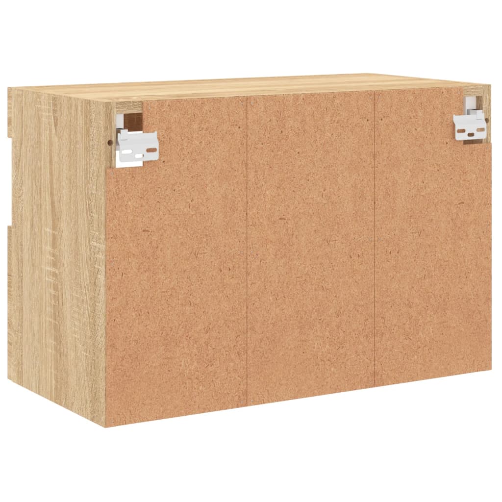 Έπιπλο Τοίχου Τηλεόρασης με LED Sonoma Δρυς 60x30x40 εκ. - Pakobazaar