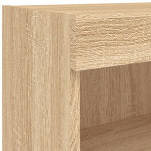 Έπιπλα Τοίχου Τηλ. με LED 2 Τεμ. Sonoma Δρυς 60x30x40 εκ. - Pakobazaar
