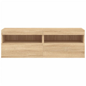 Έπιπλα Τοίχου Τηλ. με LED 2 Τεμ. Sonoma Δρυς 60x30x40 εκ. - Pakobazaar