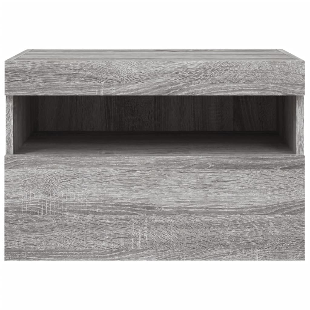 Έπιπλο Τοίχου Τηλεόρασης με LED Γκρι Sonoma 60x30x40 εκ. - Pakobazaar