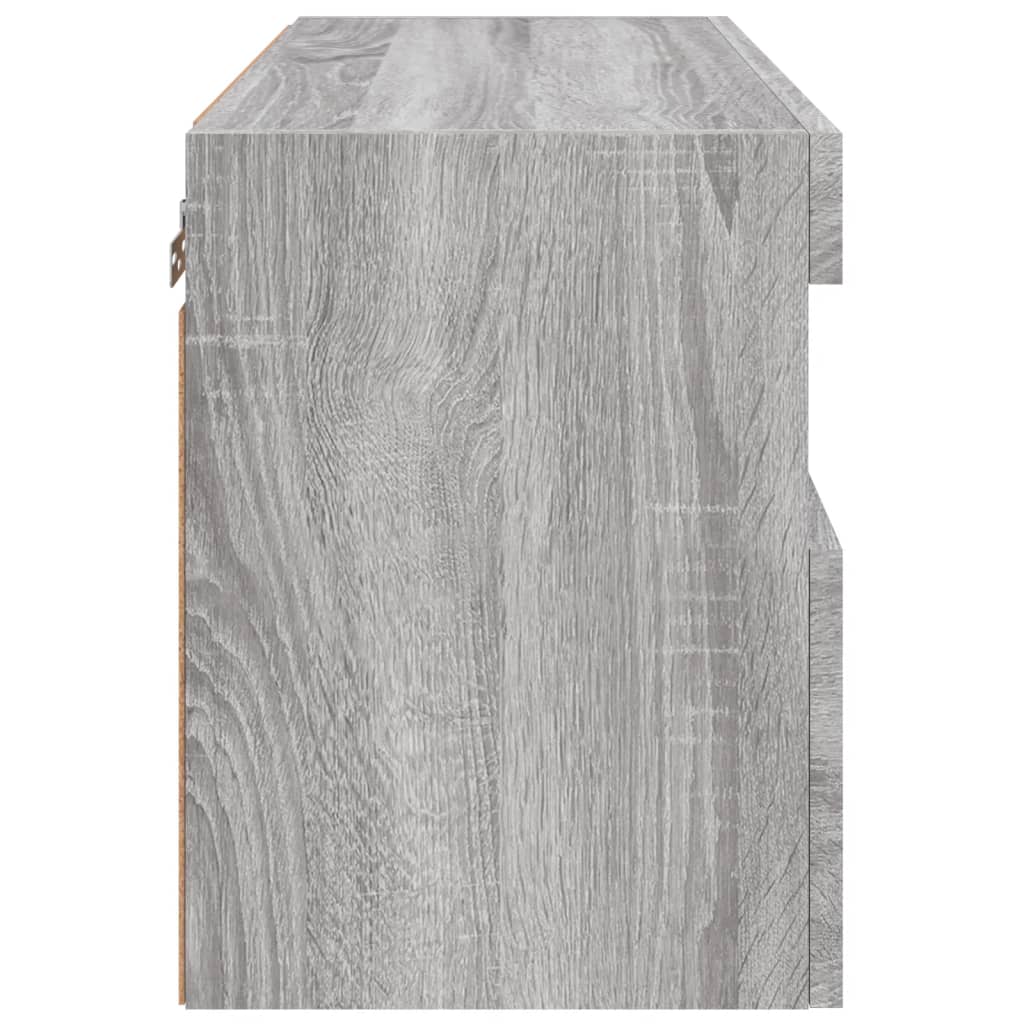 Έπιπλο Τοίχου Τηλεόρασης με LED Γκρι Sonoma 60x30x40 εκ. - Pakobazaar
