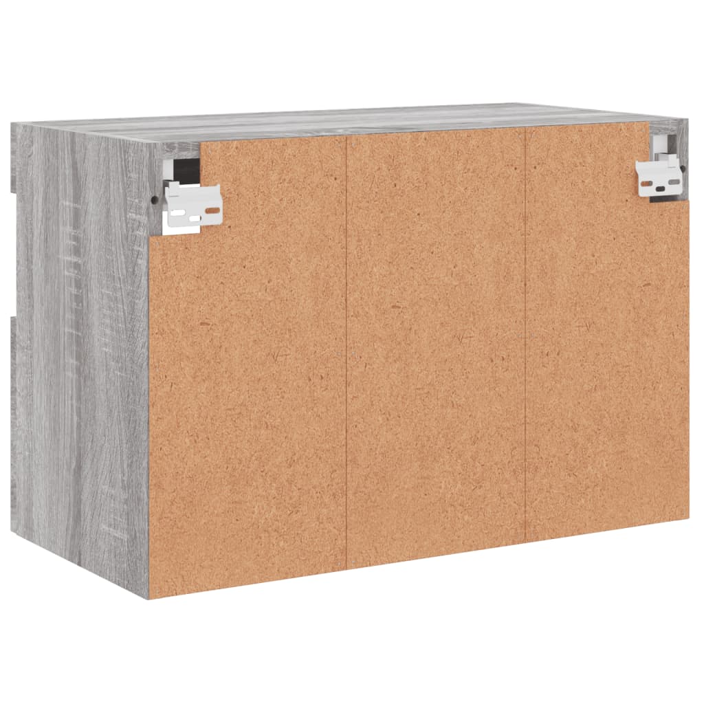 Έπιπλο Τοίχου Τηλεόρασης με LED Γκρι Sonoma 60x30x40 εκ. - Pakobazaar