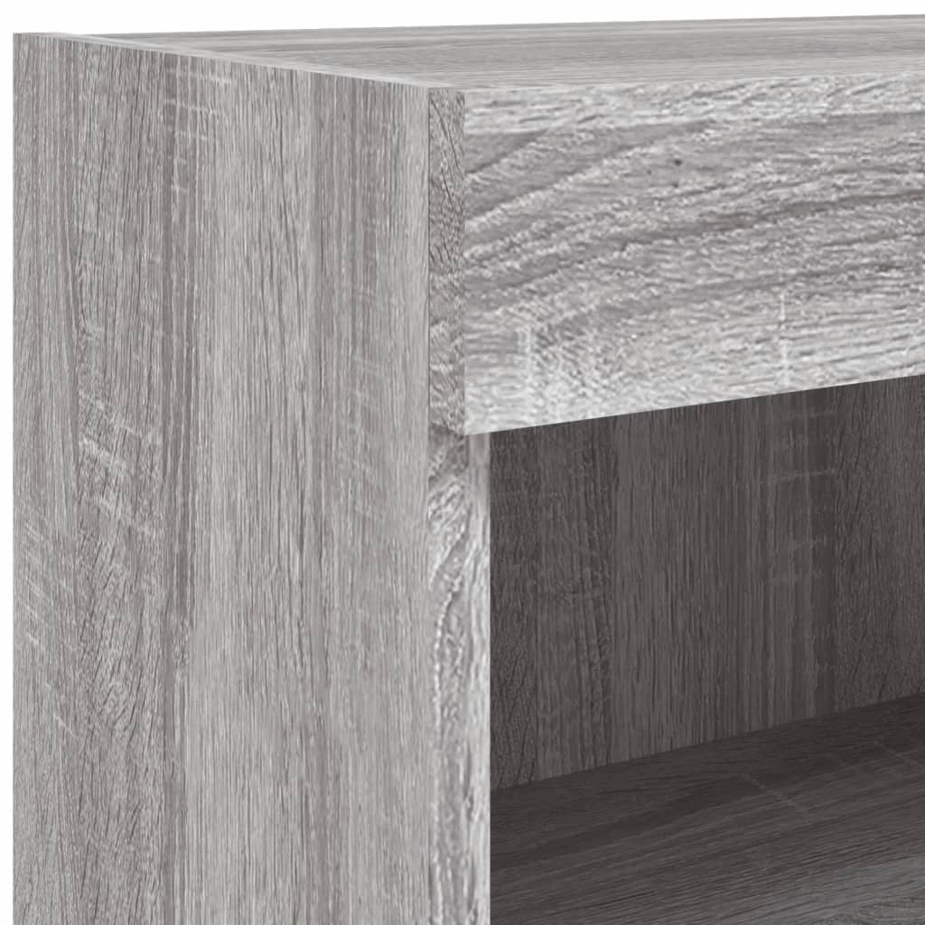 Έπιπλα Τοίχου Τηλ. με LED 2 Τεμ. Γκρι Sonoma 60x30x40 εκ. - Pakobazaar