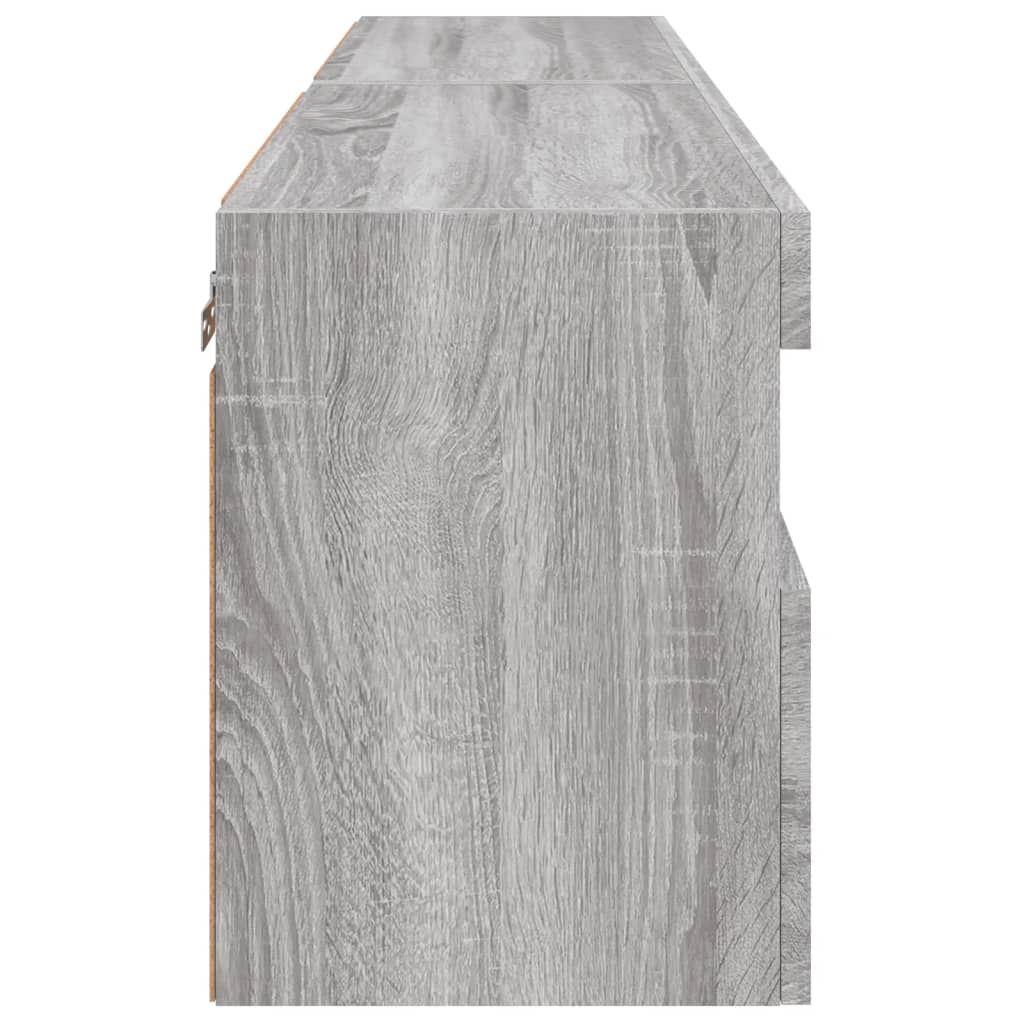 Έπιπλα Τοίχου Τηλ. με LED 2 Τεμ. Γκρι Sonoma 60x30x40 εκ. - Pakobazaar