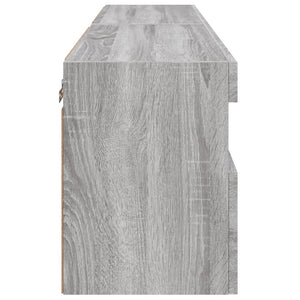 Έπιπλα Τοίχου Τηλ. με LED 2 Τεμ. Γκρι Sonoma 60x30x40 εκ. - Pakobazaar
