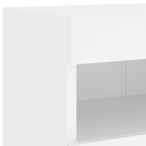Έπιπλο Τοίχου Τηλεόρασης με LED Λευκό 80x30x40 εκ. - Pakobazaar