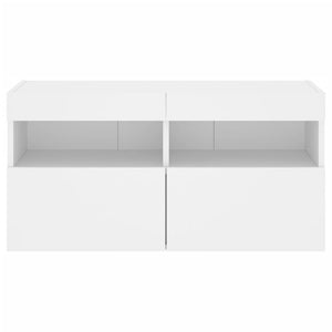 Έπιπλο Τοίχου Τηλεόρασης με LED Λευκό 80x30x40 εκ. - Pakobazaar