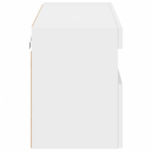 Έπιπλο Τοίχου Τηλεόρασης με LED Λευκό 80x30x40 εκ. - Pakobazaar