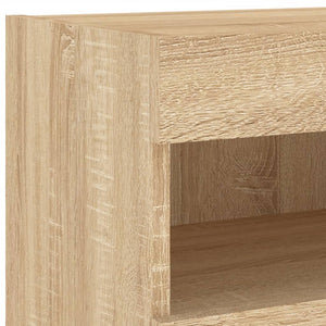 Έπιπλο Τοίχου Τηλεόρασης με LED Sonoma Δρυς 80x30x40 εκ. - Pakobazaar
