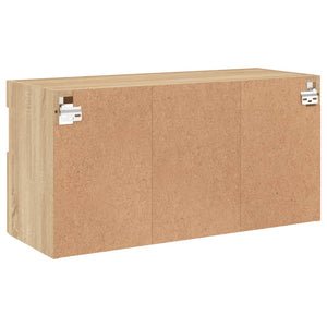 Έπιπλο Τοίχου Τηλεόρασης με LED Sonoma Δρυς 80x30x40 εκ. - Pakobazaar