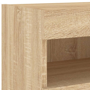 Έπιπλα Τοίχου Τηλ. με LED 2 Τεμ. Sonoma Δρυς 80x30x40 εκ. - Pakobazaar