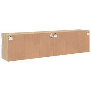 Έπιπλα Τοίχου Τηλ. με LED 2 Τεμ. Sonoma Δρυς 80x30x40 εκ. - Pakobazaar