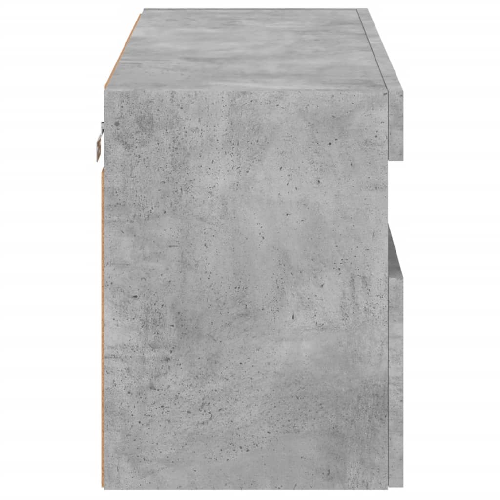 Έπιπλο Τηλεόρασης με LED Γκρι Σκυροδέματος 80x30x40 εκ. - Pakobazaar