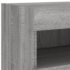 Έπιπλο Τοίχου Τηλεόρασης με LED Γκρι Sonoma 80x30x40 εκ. - Pakobazaar