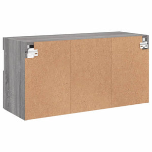 Έπιπλο Τοίχου Τηλεόρασης με LED Γκρι Sonoma 80x30x40 εκ. - Pakobazaar