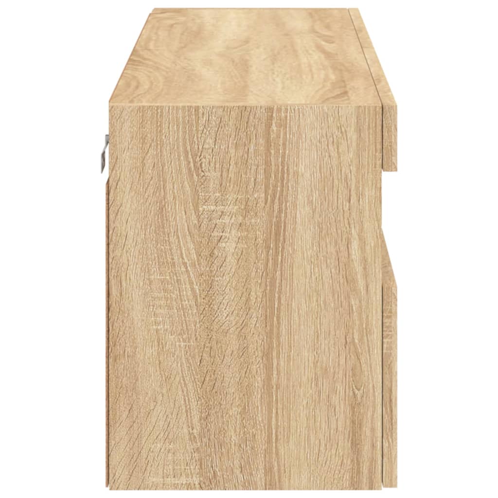 Έπιπλο Τοίχου Τηλεόρασης με LED Sonoma Δρυς 100x30x40 εκ. - Pakobazaar