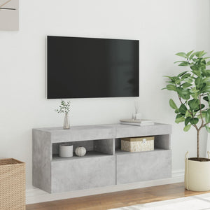 Έπιπλο Τηλεόρασης με LED Γκρι Σκυροδέματος 100x30x40 εκ. - Pakobazaar