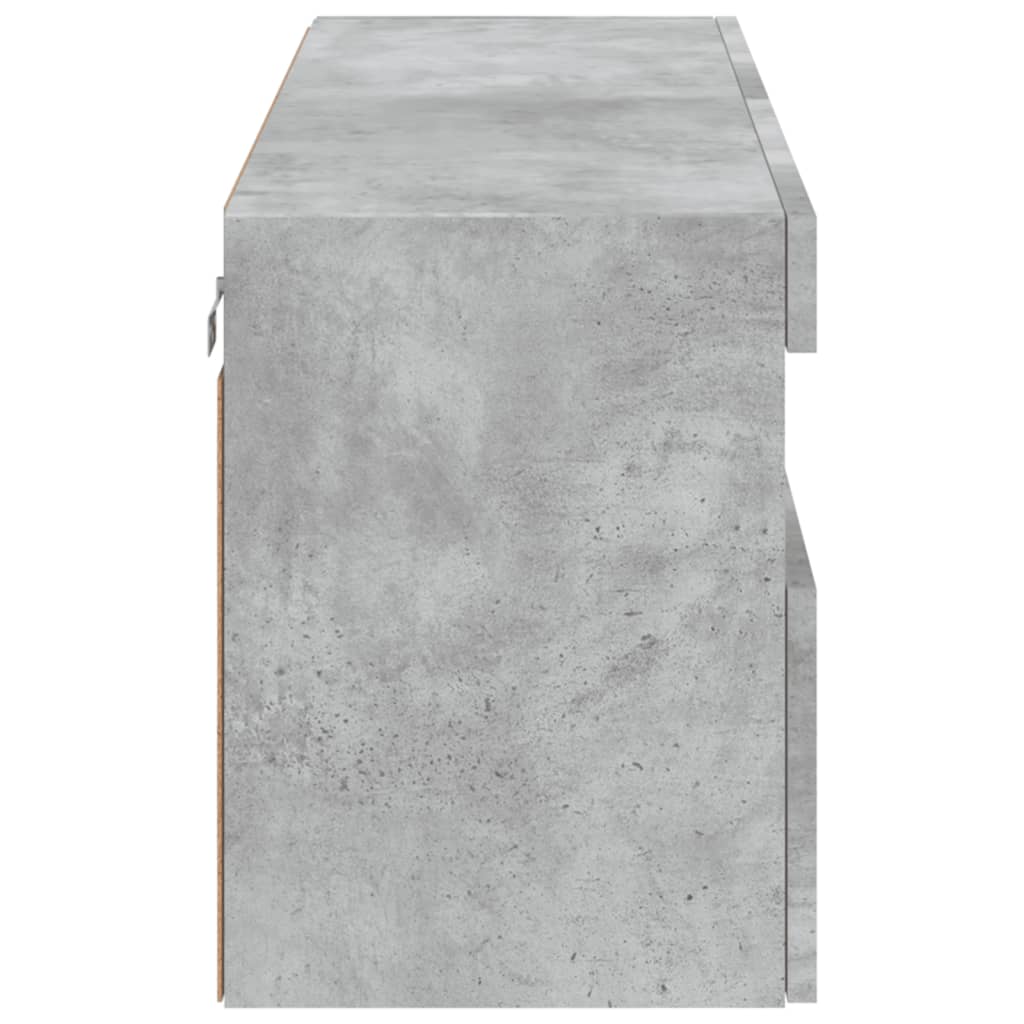 Έπιπλο Τηλεόρασης με LED Γκρι Σκυροδέματος 100x30x40 εκ. - Pakobazaar