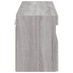Έπιπλο Τοίχου Τηλεόρασης με LED Γκρι Sonoma 100x30x40 εκ. - Pakobazaar