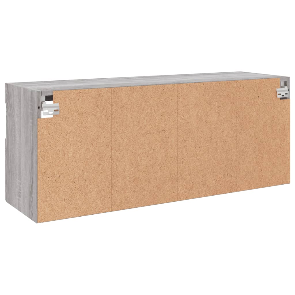 Έπιπλο Τοίχου Τηλεόρασης με LED Γκρι Sonoma 100x30x40 εκ. - Pakobazaar