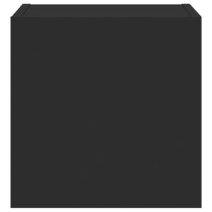 Έπιπλο Τοίχου Τηλεόρασης με LED Μαύρο 30,5x35x30 εκ.