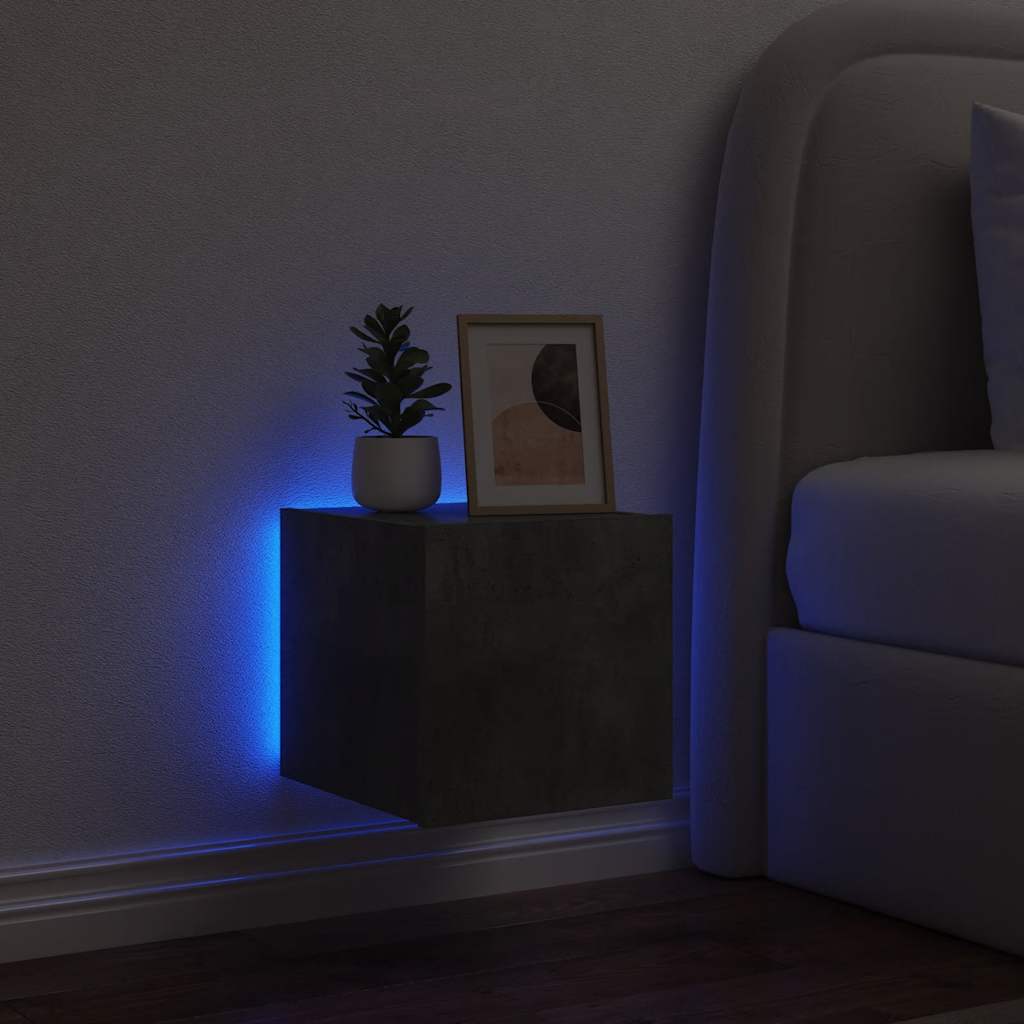 Έπιπλο Τηλεόρασης με LED Γκρι Σκυροδέματος 30,5x35x30 εκ. - Pakobazaar