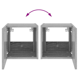 Έπιπλο Τοίχου Τηλεόρασης με LED Γκρι Sonoma 30,5x35x30 εκ. - Pakobazaar
