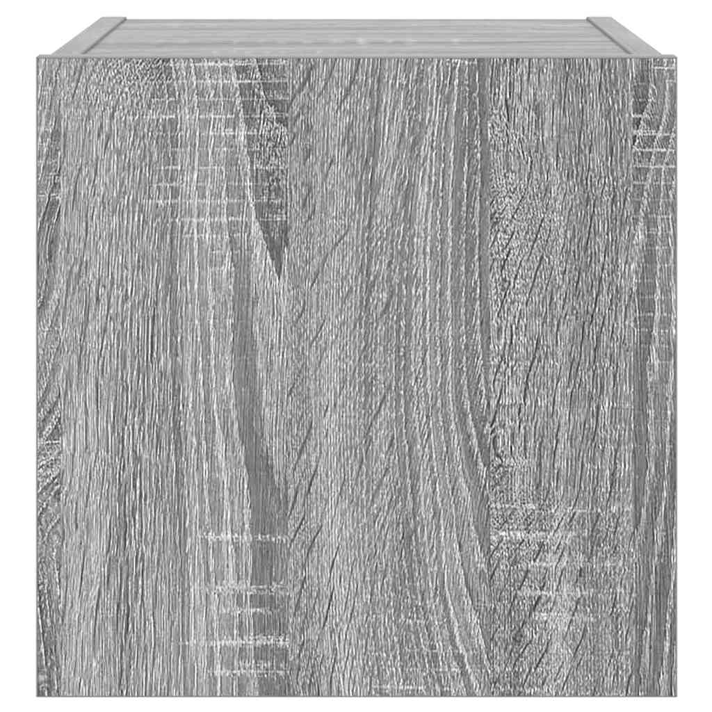 Έπιπλο Τοίχου Τηλεόρασης με LED Γκρι Sonoma 30,5x35x30 εκ. - Pakobazaar