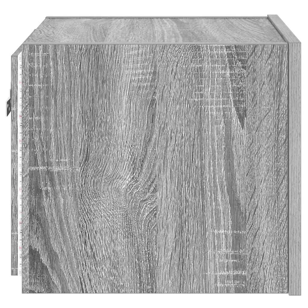 Έπιπλο Τοίχου Τηλεόρασης με LED Γκρι Sonoma 30,5x35x30 εκ. - Pakobazaar